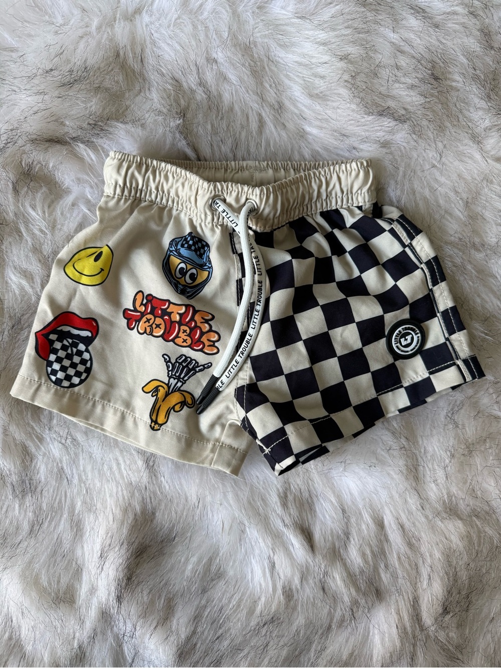 Little Trouble Sticker Slap Shorts…18-24 Months